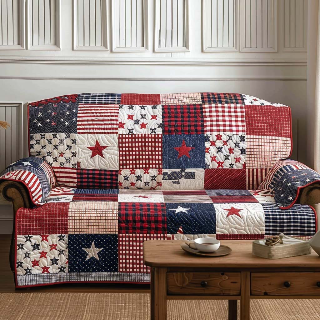 Midnight Star Quilted Sofa Cover NCU0DQQ0444