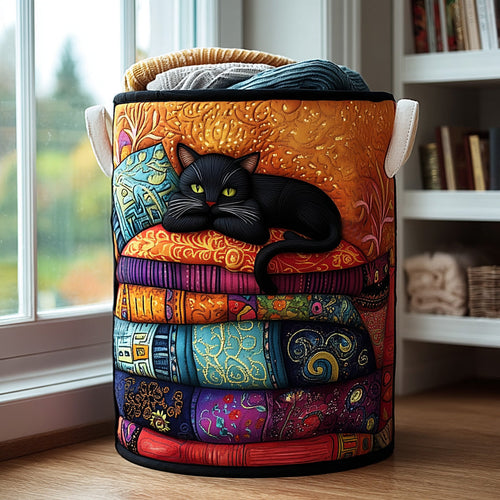 Midnight Tales Quilted Laundry Basket NCU0PVL516