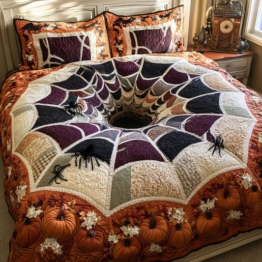 Midnight Web 3-Piece Quilted Bedding Set NCU0PTT3348