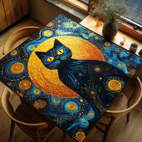 Midnight Whisker Quilted Table Topper NCU0NTD232