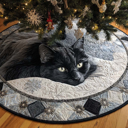 Midnight Whisker Quilted Tree Skirt NCU0NXD1011