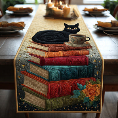 Midnight Whiskers Quilted Table Runner NCU0DV986