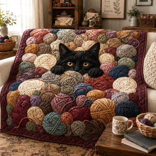 Midnight Yarn Quilted Blanket NCU0NTV1127