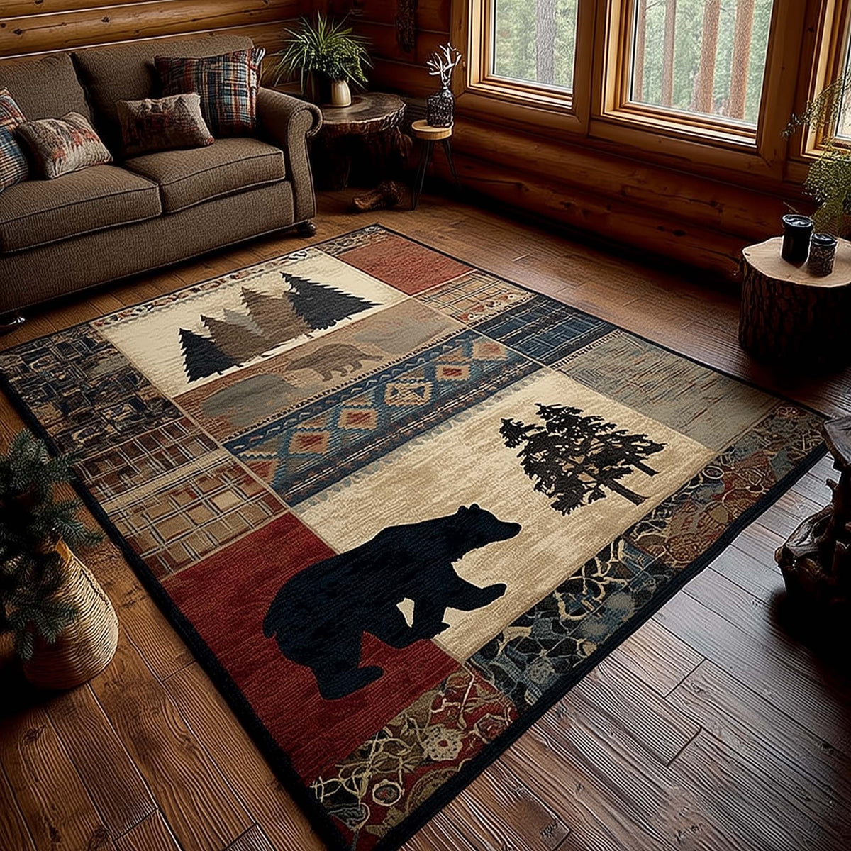 Mighty Bear Area Rug NCU0PT9911 – Quiltnest