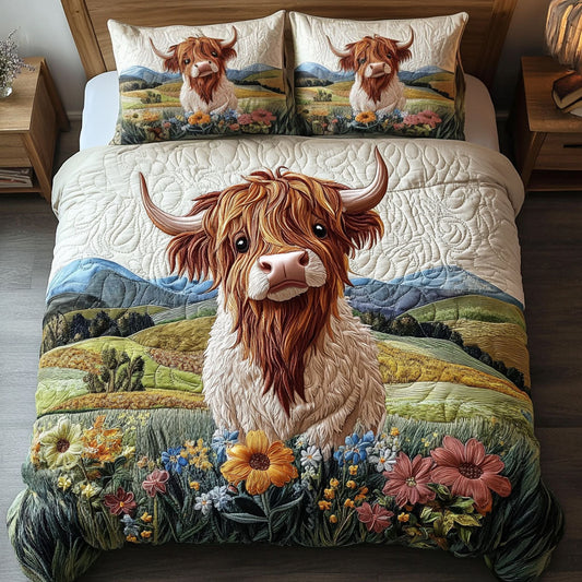Mighty Highland 3-Piece Quilted Bedding Set NCU0PTT637