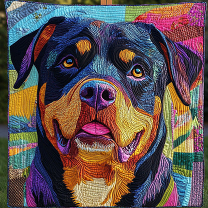 Mighty Rottie Guard Quilted Blanket NCU0NNT646