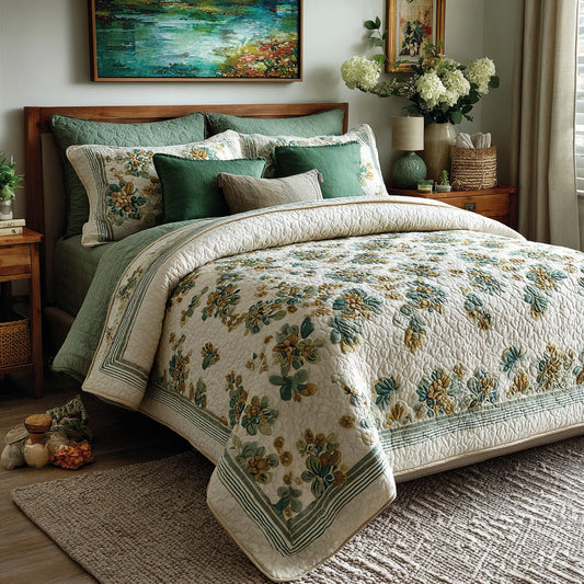 Mint Meadow Quilt Quilted Blanket NCU0LDH687