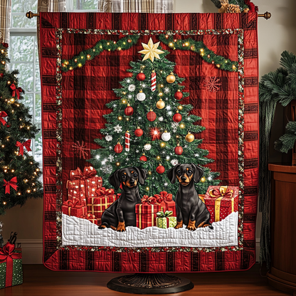 Mistletoe Mutt Quilted Blanket NCU0VH528