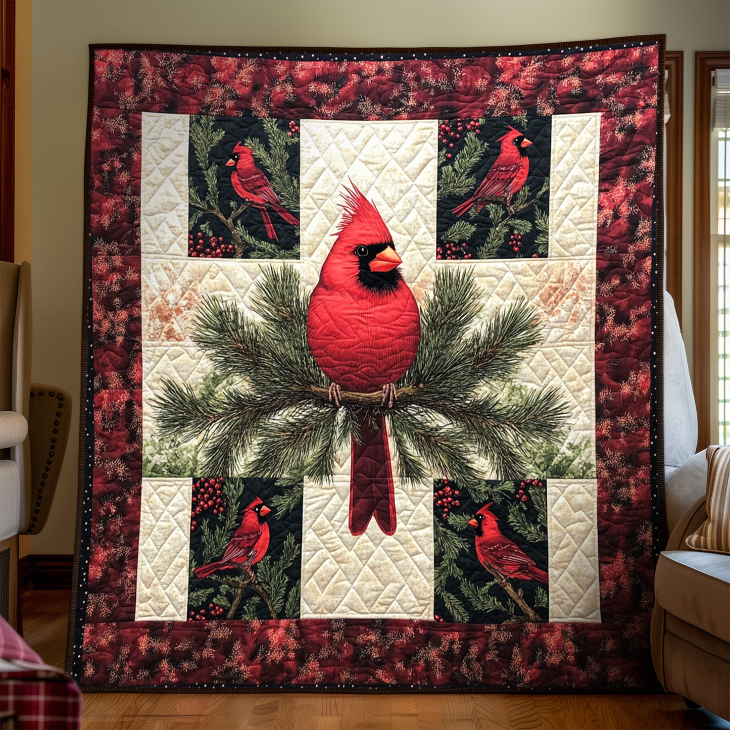 Cardinal Glory Quilted Blanket NCU0VH011
