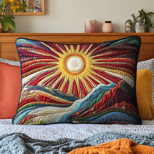 Rainbow River Quilted Bedding Pillow Case NCU0NVH070