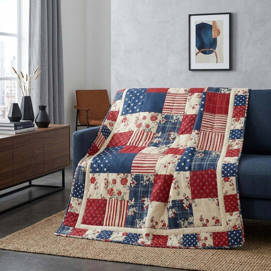 Modern Americana Quilted Blanket NCU0DQQ0535