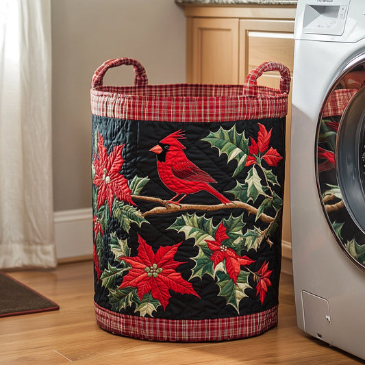 Modern Cardinal Quilted Laundry Basket NCU0HNH010
