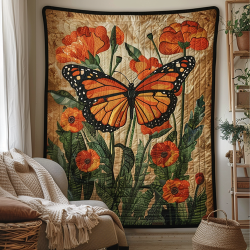 Monarch Butterfly Quilted Blanket NCU0VL001