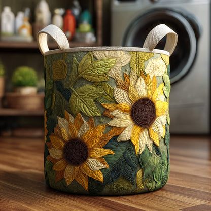 Monarch Sunflower Quilted Laundry Basket NCU0HNH638