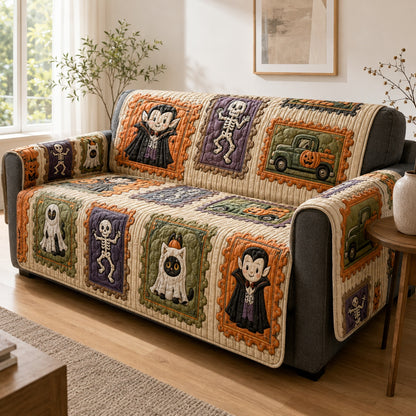 Monster Portraits Quilted Sofa Cover NCU0PVL949