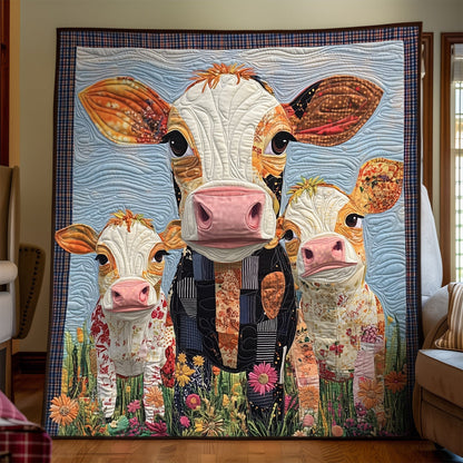 Moo Meadows Quilted Blanket NCU0TH1362