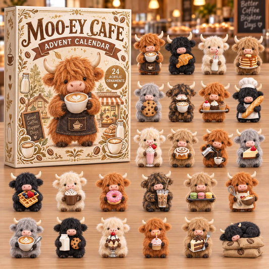 CHRISTMAS KICKOFF 40% OFF - Mooey Cafe Advent Calendar 2026 - 24-Day Festive Countdown, Acrylic Charms Blind Box - Gift For Family and Friends AC0TD044