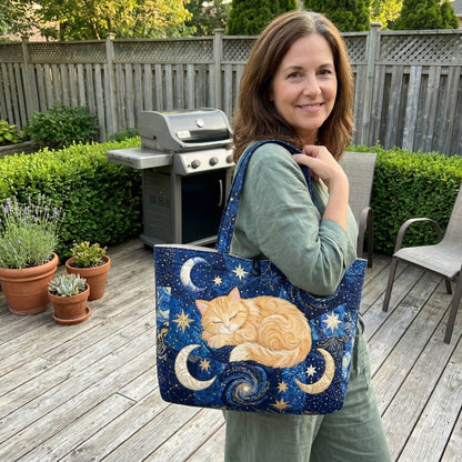 Moon Dream Quilted Classic Tote Bag NCU0NTD1847