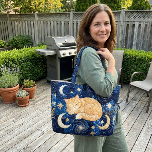 Moon Dream Quilted Classic Tote Bag NCU0NTD1847