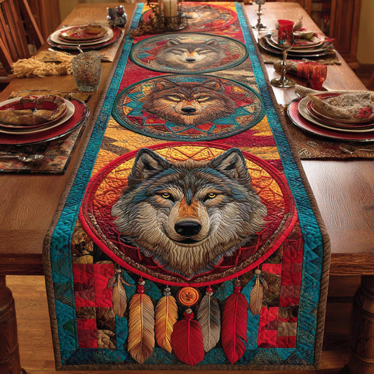 Moon Wolf Dream Quilted Table Runner NCU0NTD1260