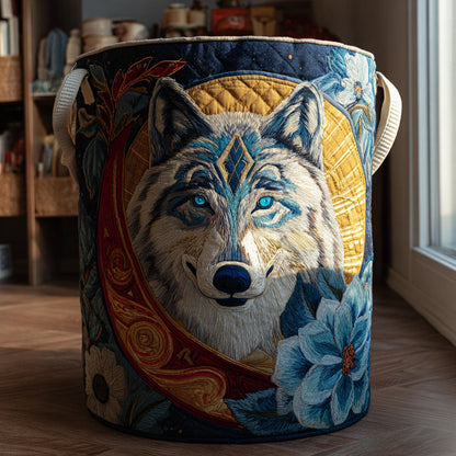 Moon Wolf Quilted Laundry Basket NCU0DDK2152
