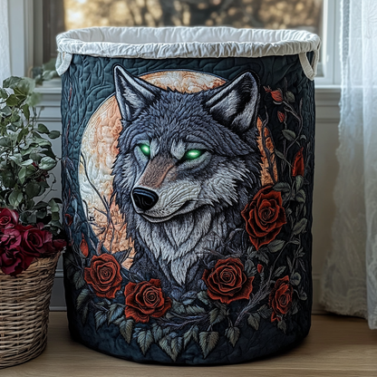 Moon Wolf Quilted Laundry Basket NCU0DDK978