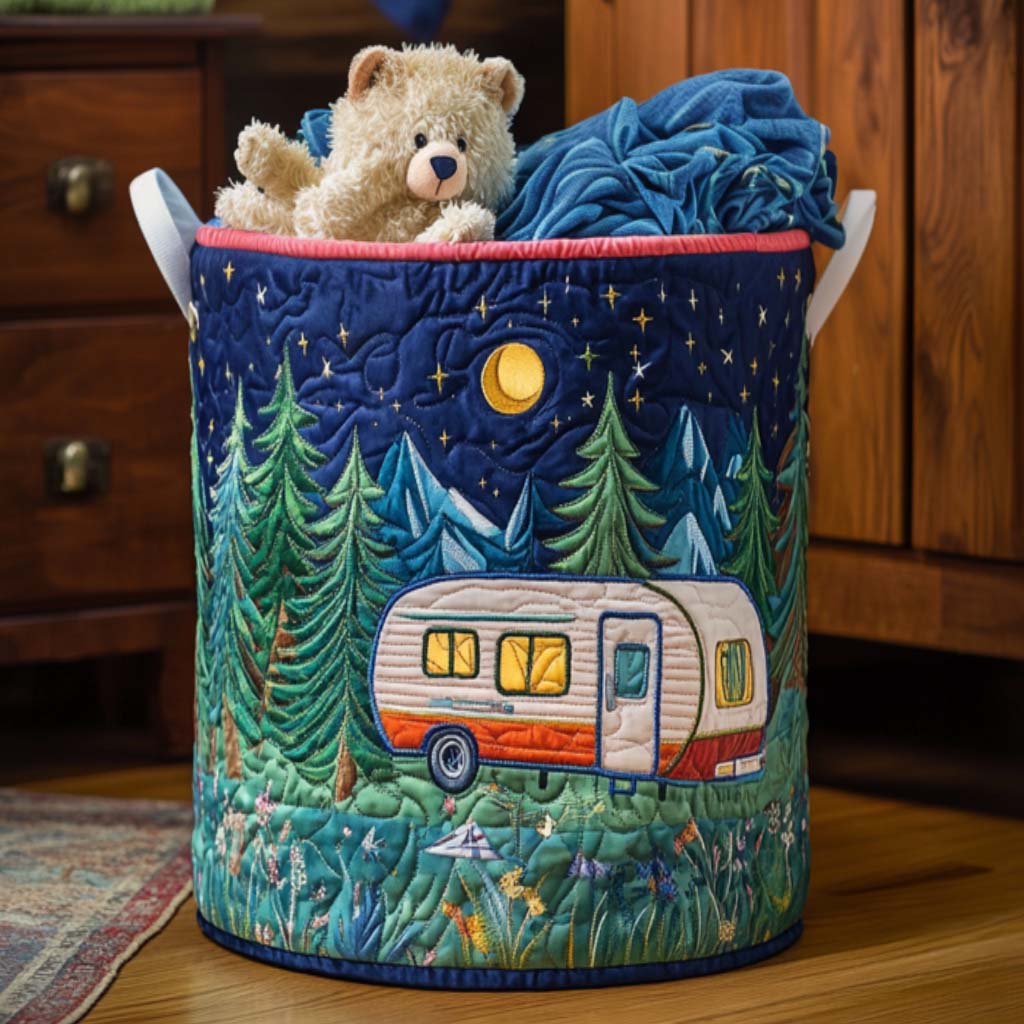 Moonlight Camp Quilted Laundry Basket NCU0NNT1482