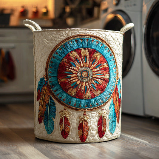 Moonlight Dreamcatcher Quilted Laundry Basket NCU0NTD958
