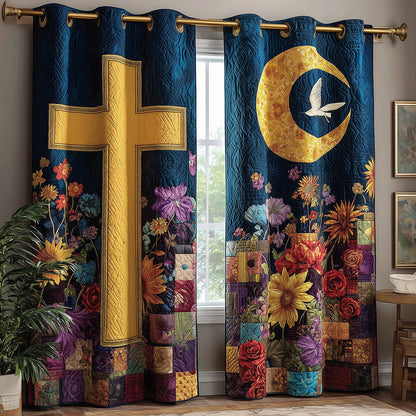 Moonlight Faith Quilted Curtains NCU0TH3755