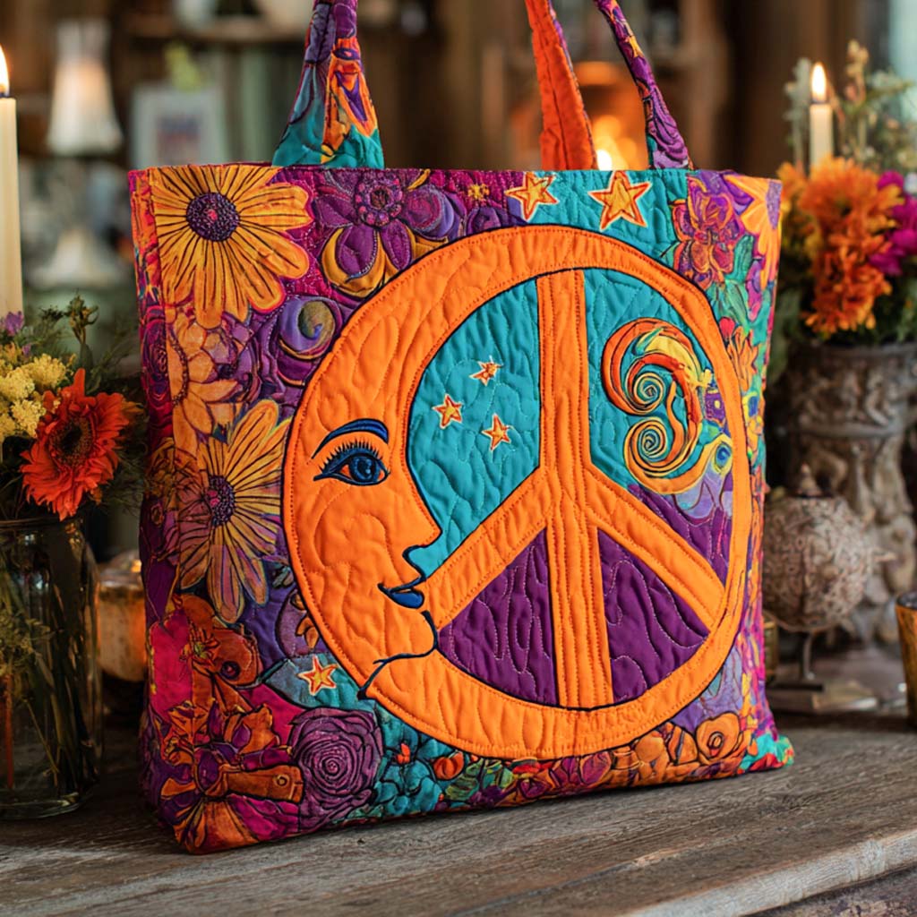 Moonlight Harmony Quilted Tote Bag NCU0NXD590