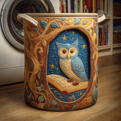 Moonlit Book Haven Quilted Laundry Basket NCU0NTD1063
