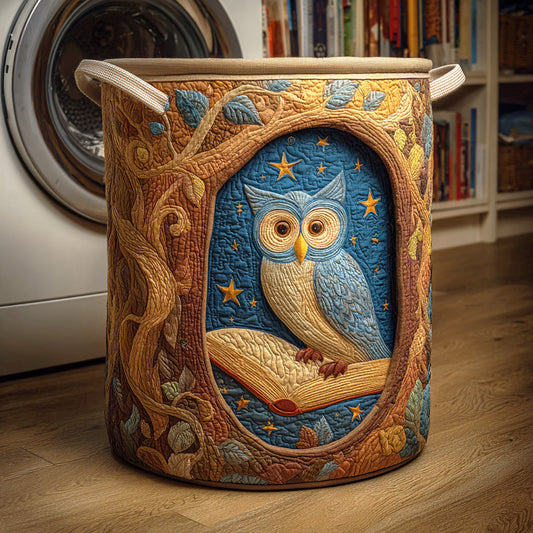 Moonlit Book Haven Quilted Laundry Basket NCU0NTD1063