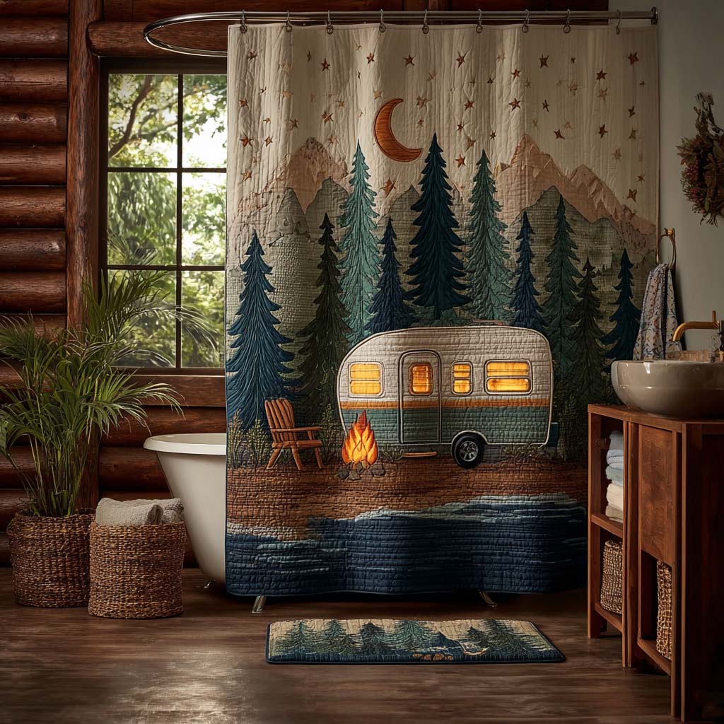 Moonlit Camper Haven Shower Curtain NCU0DQQ0405