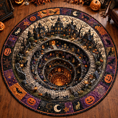 Moonlit Crypt Quilted Round Mat NCU0NTV1159
