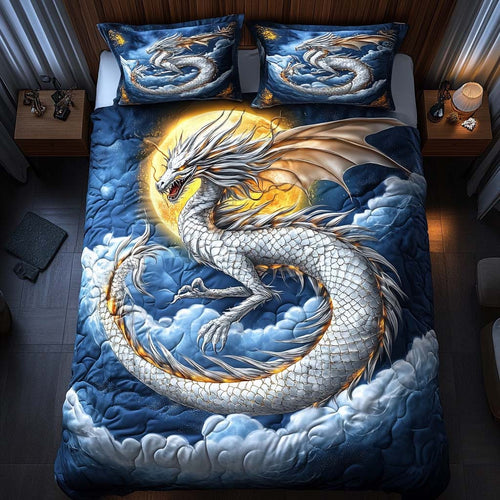 Moonlit Dragon 3-Piece Quilted Bedding Set NCU0DQQ042