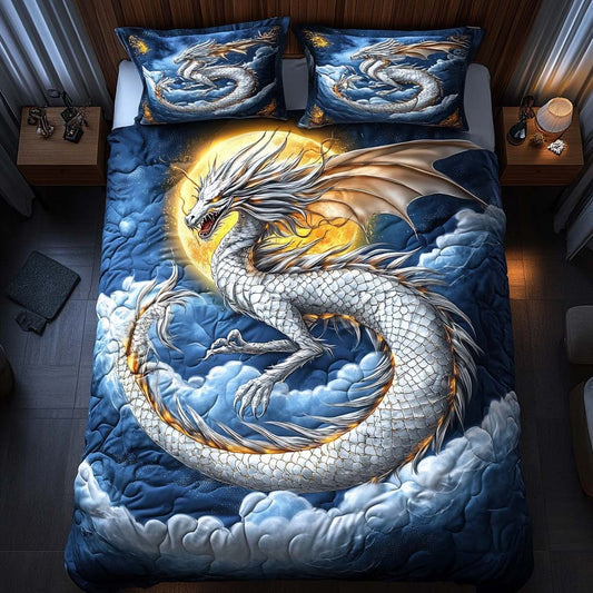 Moonlit Dragon 3-Piece Quilted Bedding Set NCU0DQQ042