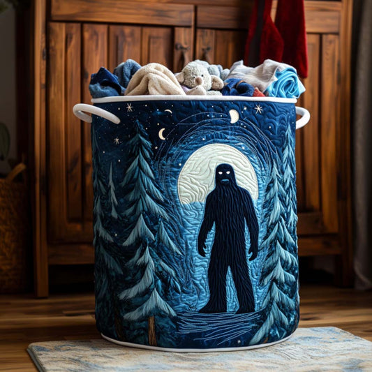 Moonlit Forest Yeti Quilted Laundry Basket NCU0NNT1542