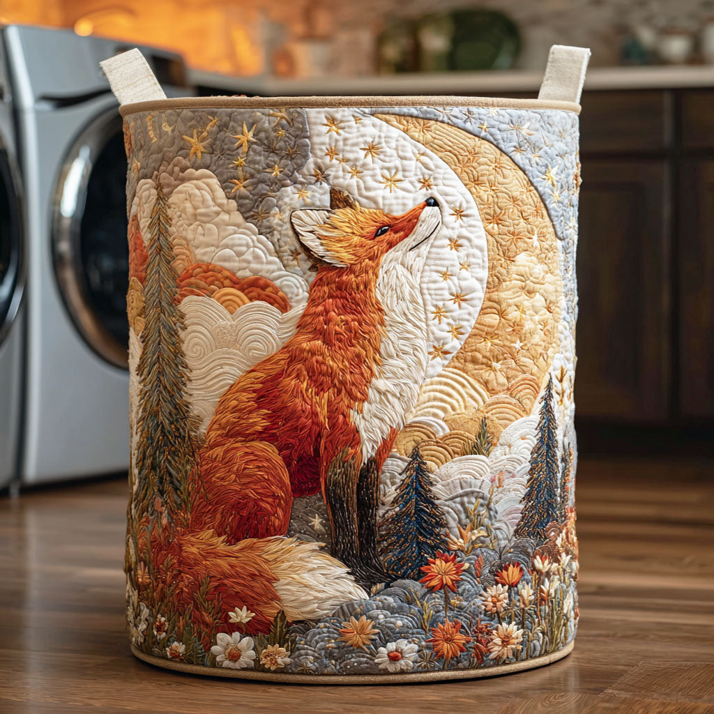Moonlit Fox Quilted Laundry Basket NCU0NTD422