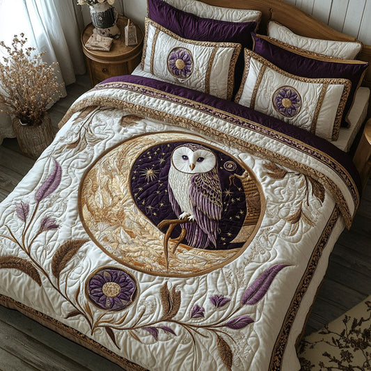 Moonlit Gaze 3-Piece Quilted Bedding Set NCU0PTT1282