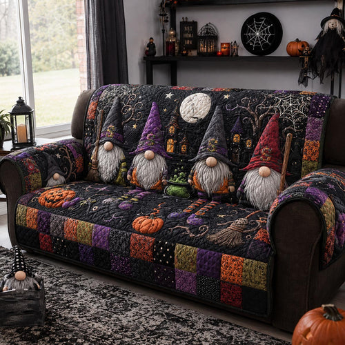 Moonlit Gnome Coven Quilted Sofa Cover NCU0DV2405