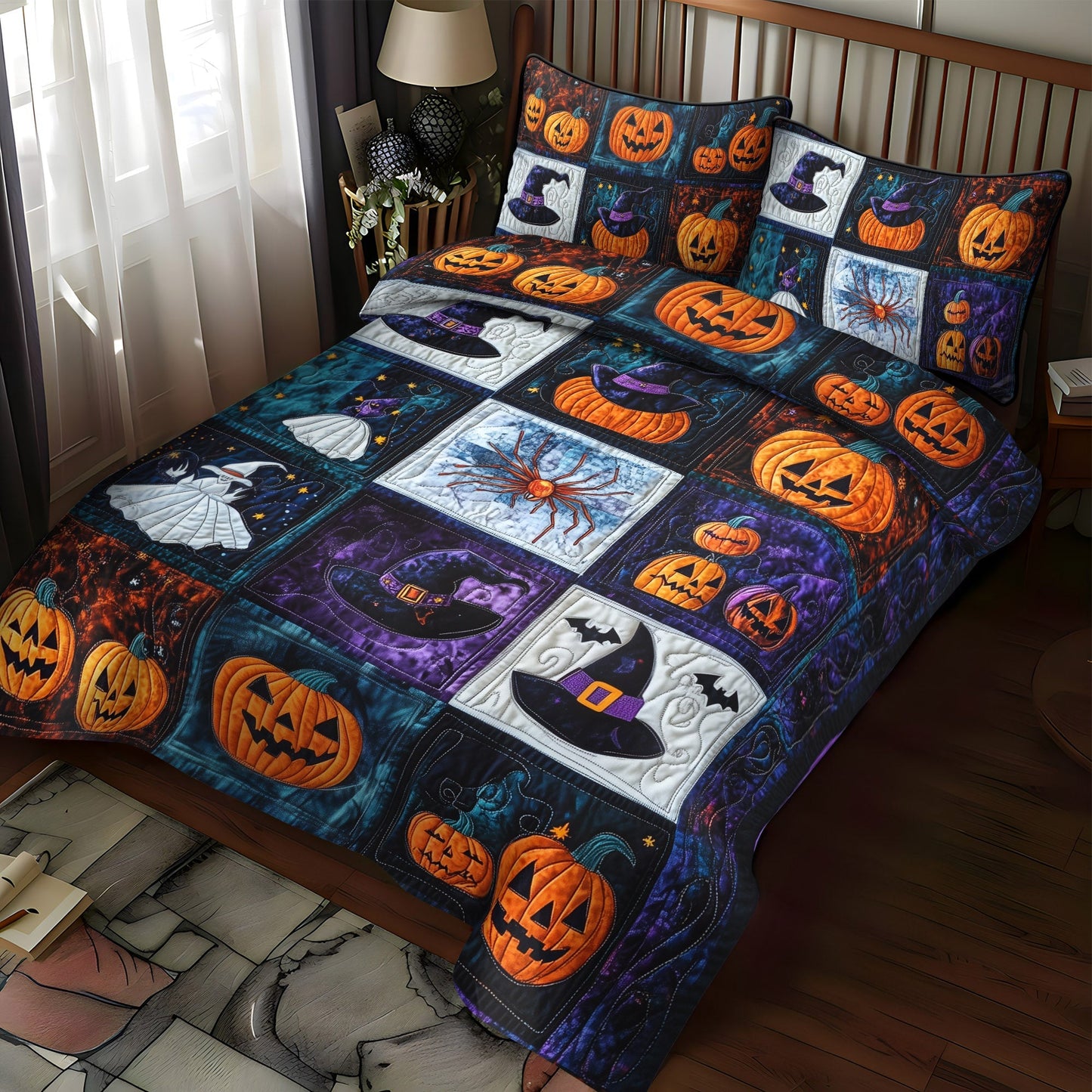 Moonlit Magic 3-Piece Quilted Bedding Set NCU0PT934