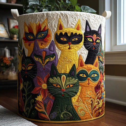 Moonlit Masks n Mischief Quilted Laundry Basket NCU0PTT2676