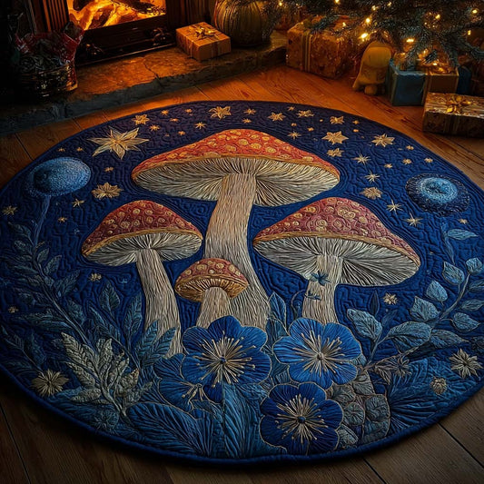 Moonlit Shroom Quilted Round Mat NCU0DQQ081
