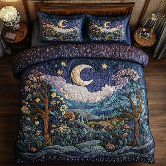 Moonlit Trail 3-Piece Quilted Bedding Set NCU0DDK116