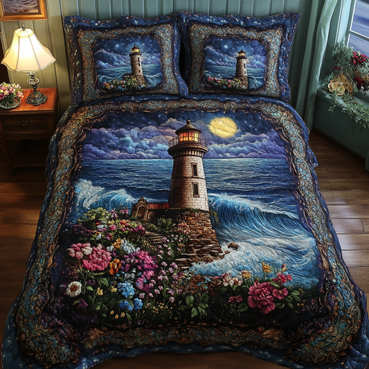 Moonlit Watch 3-Piece Quilted Bedding Set NCU0PVL334