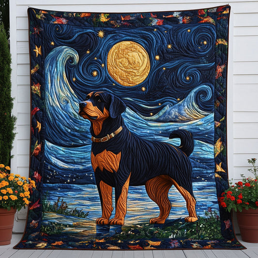 Moonlit Watchdog Dream Quilted Blanket NCU0NNT765