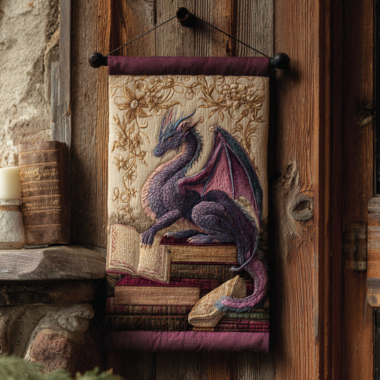 Moonlit Winged Dragon Quilted Door Banner NCU0DV1492