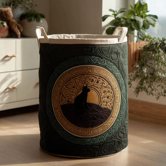 Moonstone Panther Quilted Laundry Basket NCU0PTT1650