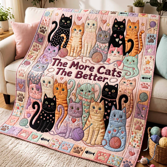 More Cats Better Quilted Blanket NCU0NXD1848