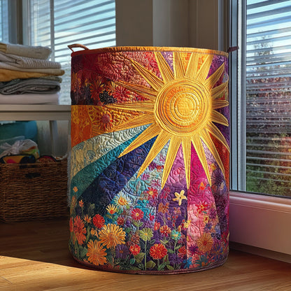 Morning Bloom Quilted Laundry Basket NCU0PVL617